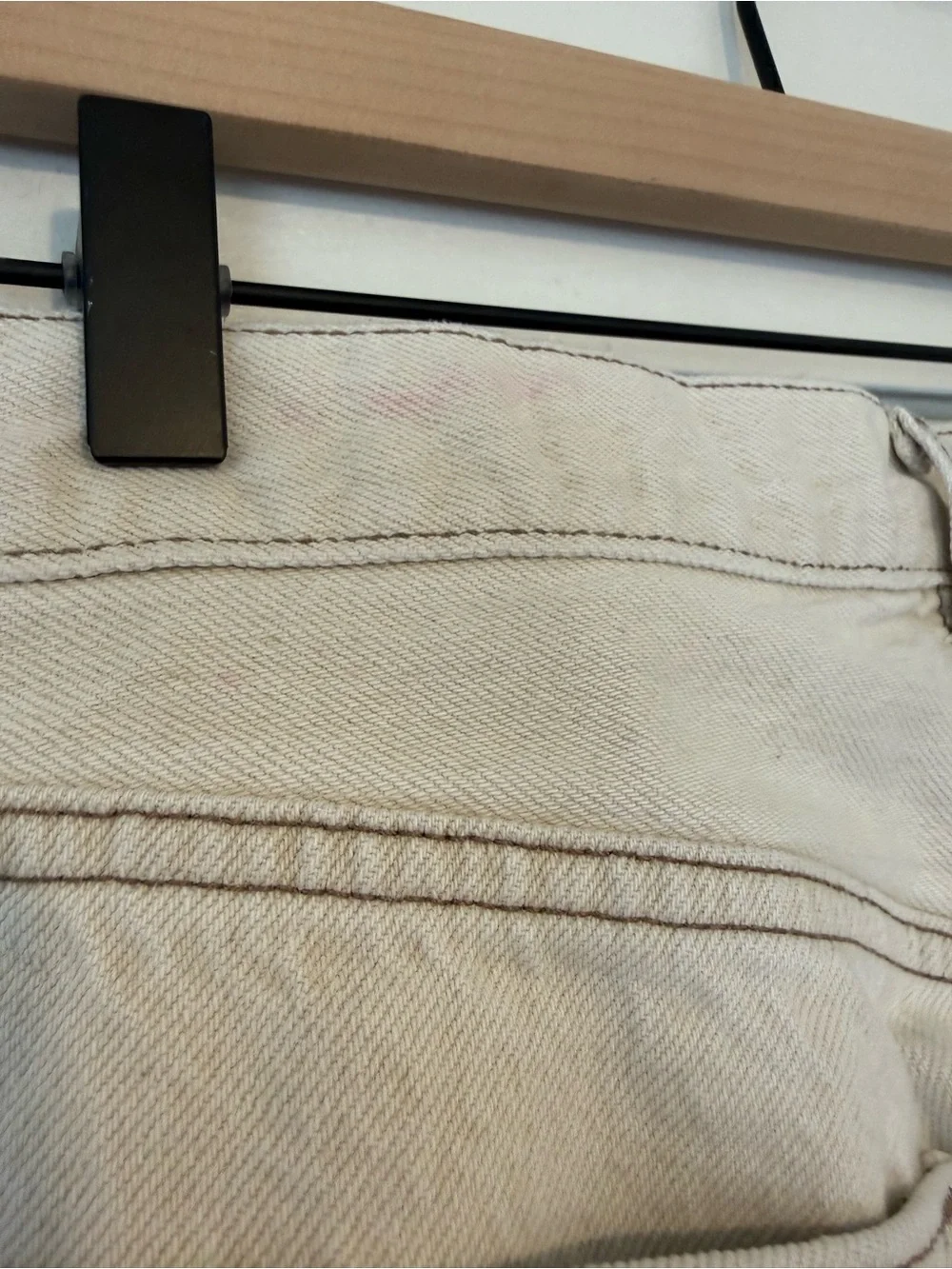Vintage 1997 Levi’s 501-0612 Made in USA Texas classic cream straight leg 36x34